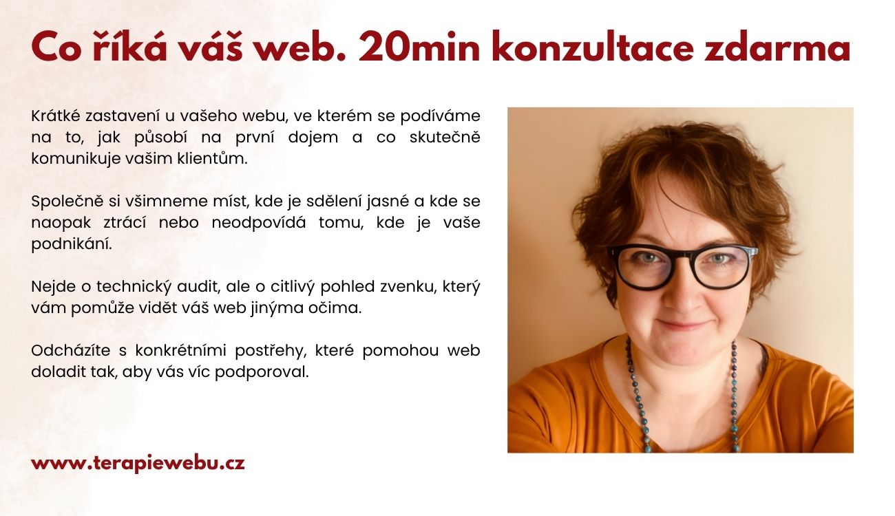 terapiewebu.cz - Štěpánka Horák Voborníková - tvorba webových stránek, redesign webu, webdesign, web pro podnikatelky, tvorba webu na míru, redesign webových stránek, webová strategie, UX web, branding webu, web pro služby, moderní webdesign, osobní web, web pro ženy podnikatelky