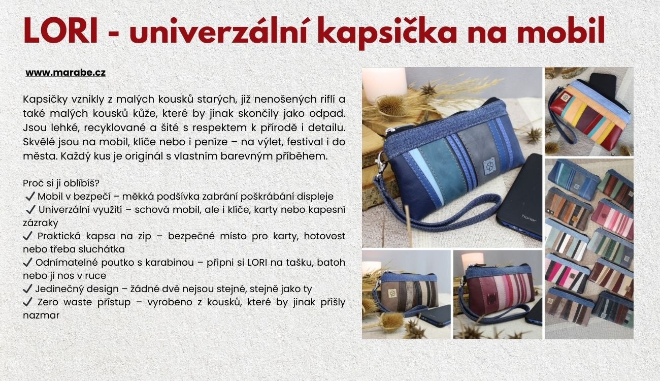 marabe.cz - Ručně vyráběné tašky, Kožené tašky, Recyklované riflové tašky, Handmade módní doplňky, Originální kožené výrobky, Tašky z pravé kůže, Kůže, Zero waste, Ruční šití