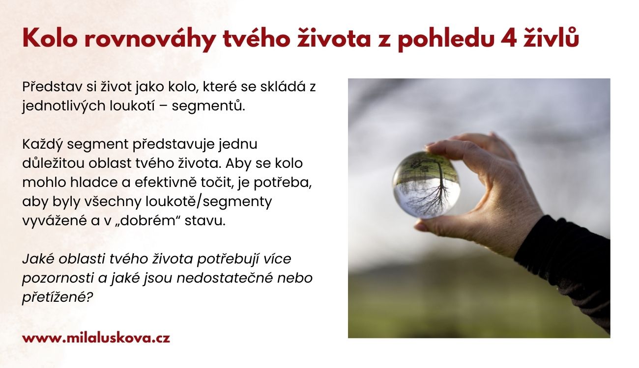 Míla Lusková je profesionální koučka a průvodkyně Cestou proměny. Nabízí živlový a systemický koučink, mentoring, online kurzy a podporu osobního rozvoje skrze moudrost čtyř živlů.