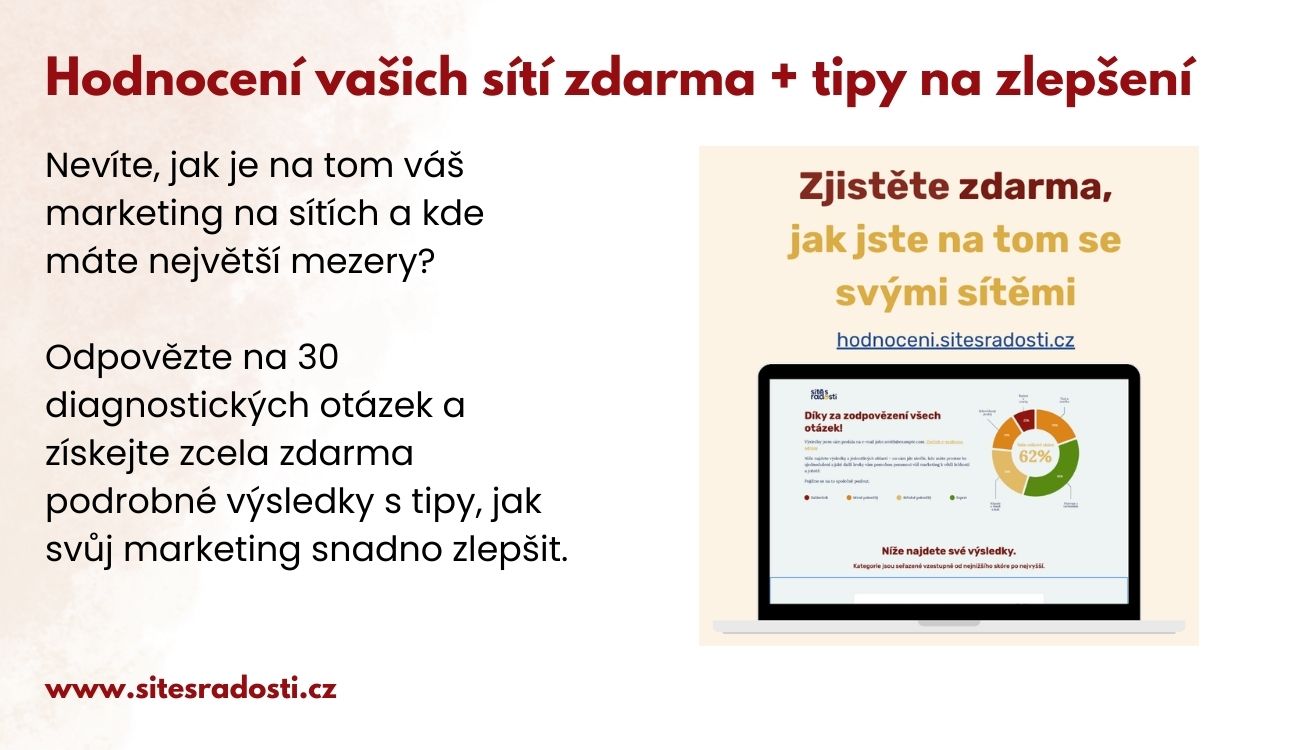 Klára Mouchová pomáhá podnikatelkám nastavit marketing na sociálních sítích tak, aby přinášel výsledky a zároveň dělal radost. Konzultace, školení, mentoring i členství Sítě s radostí. Marketing na Instagramu a Facebooku pro malé značky a podnikatelky (online).
